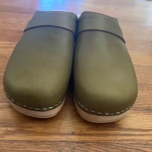 Swedish Hasbeens Olive Footwear